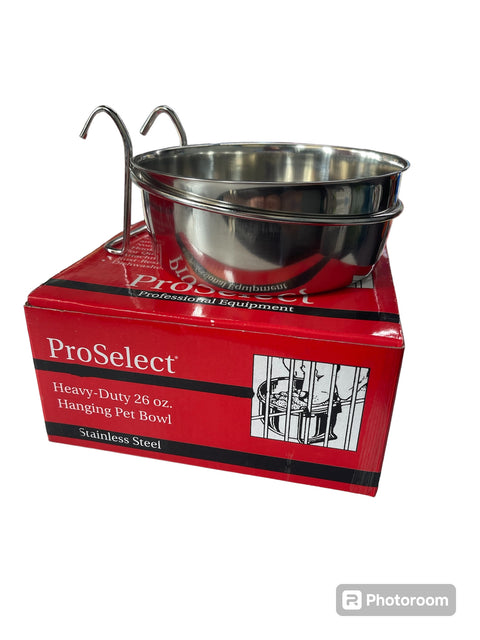 preselect heavy duty hanging pet bowl stainless steel 26 oz