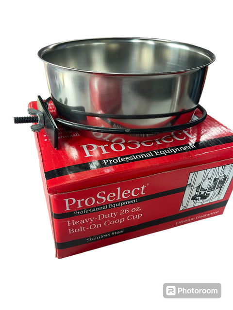 preselect profesional equipment heavy duty 26 oz bolt -on coop cup stainless steel