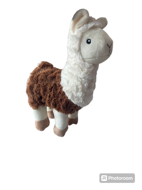 pet toy llama 11 inches tall plush aqueake toy