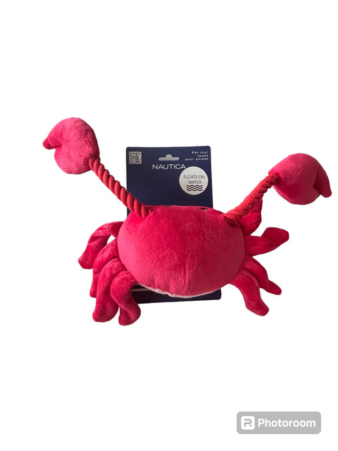 náutica pet toy red crab floats on water