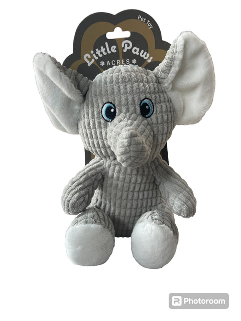 little paws squeaker elephant gray and white