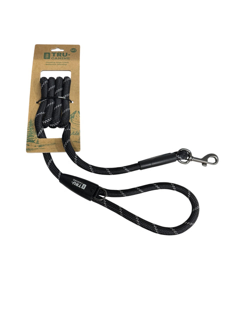 tru canine 5 ft climbing rope leash reflective
