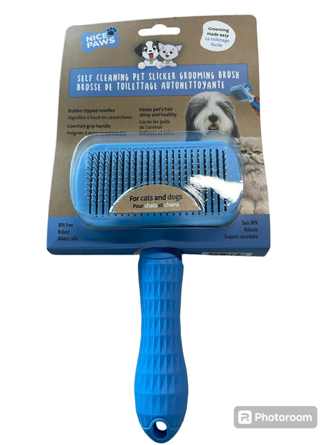 self cleaning pet grooming brush for cats and dogs