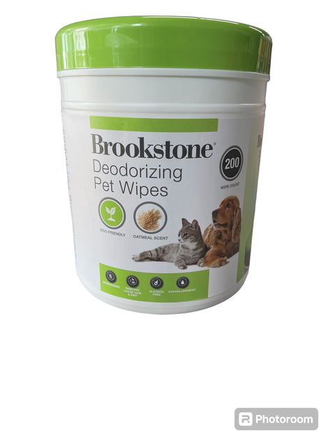 brookstone pet wipes oatmeal scent 200 count