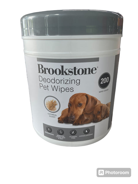 brookstone pet wipes oatmeal scent 200 count