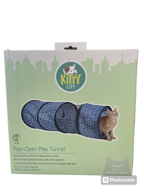 kitty firy pop open play tunnel 11in hx11in w 36 in d