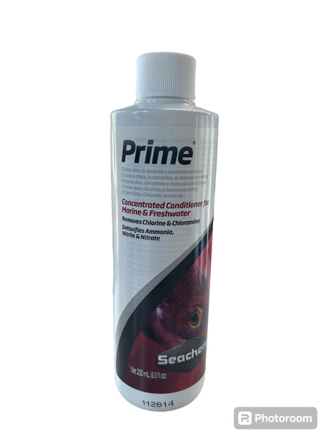 Seachem Prime Fresh and Saltwater Conditioner - Chemical Remover and Detoxifier 250 ml