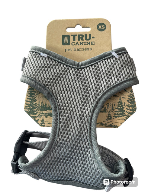 tru canine pet harness gray color