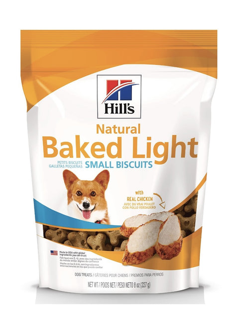 Hill's Natural Baked Light Biscuits with Real Chicken Small Dog Treats 8ozi