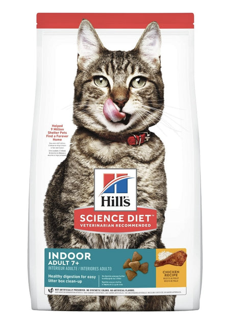 Hill's Science Diet Adult 7+ Indoor Chicken Recipe cat food- 7lb Bag