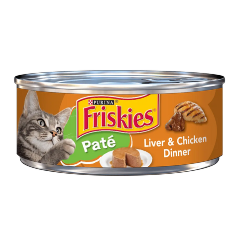 Friskies Wet Cat Food- Paté Liver and Chicken Dinner