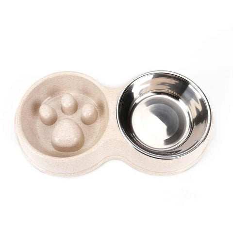 Food/Water Slow Feeder Dog & Cat Bowl