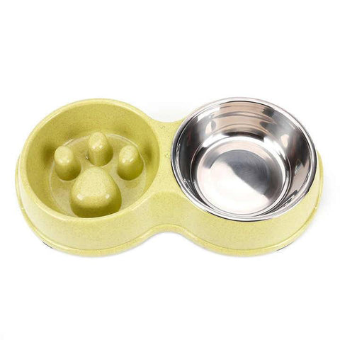 Food/Water Slow Feeder Dog & Cat Bowl