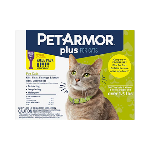 PetArmor® Plus Flea & Tick Topical for Cats 6pk