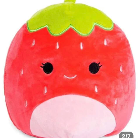 Strawberry stuffed plush pillow