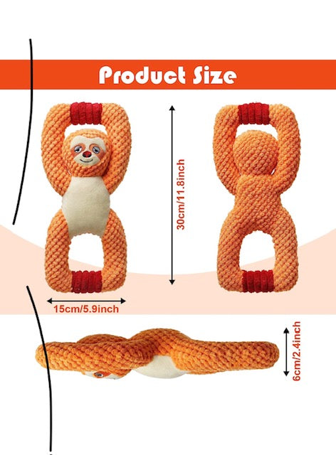 Orange Sloth Soft Plush Toy