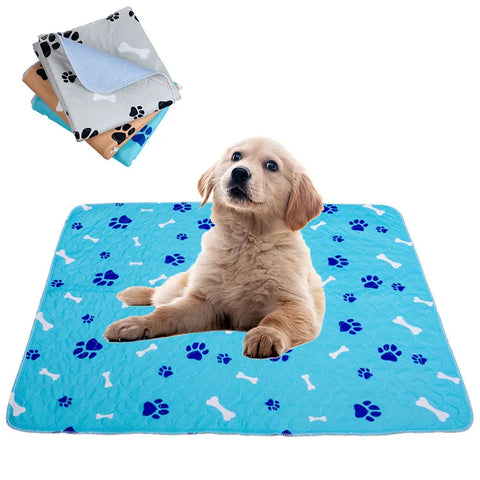 Valston's Pet Training Pads Blue Paw Print + Bone Design XL