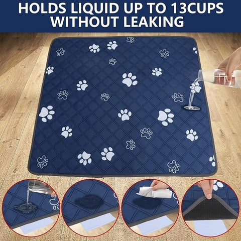 Valston's Pet Training Pads Blue Paw Print + Bone Design XL