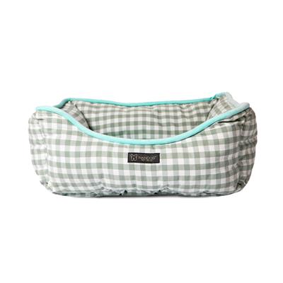 LIGHT GREEN CHECKERED CLOUD REVERSIBLE BED