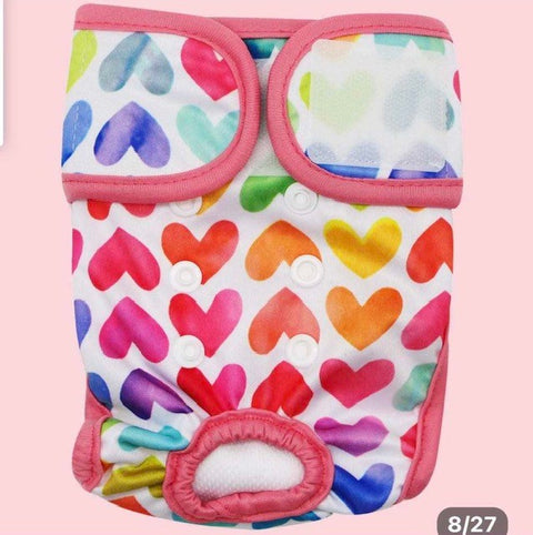 Pet Diaper for Female- Hearts