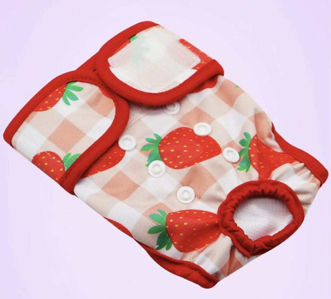 Pet Diaper for Female- Strawberry