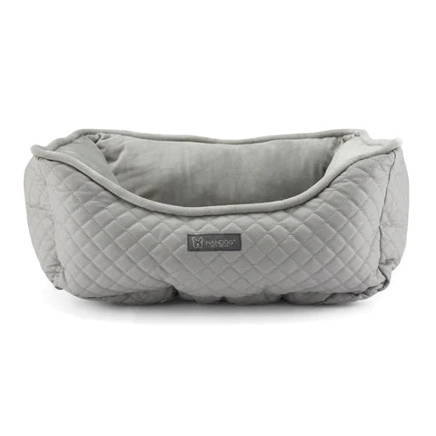 PRIVE COLLECTION QUILTED VEGAN LEATHER - GRAY